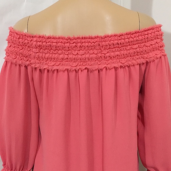 White House Black Market Smocked Ruffle Top - Picture 9 of 16